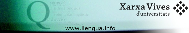 Capalera amb el logo del web de llengua